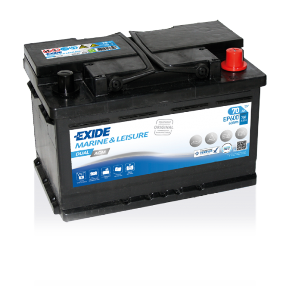 Imagen de Batería EXIDE EP600 Marine & Leisure Dual AGM