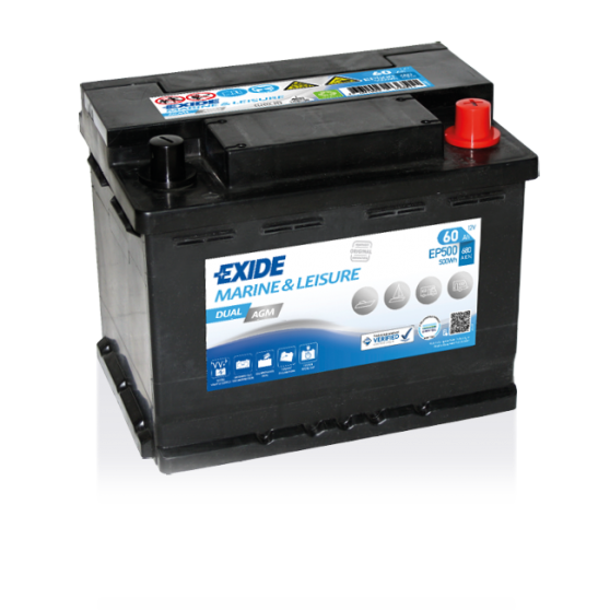 Imagen de Batería EXIDE EP500 Marine & Leisure Dual AGM 