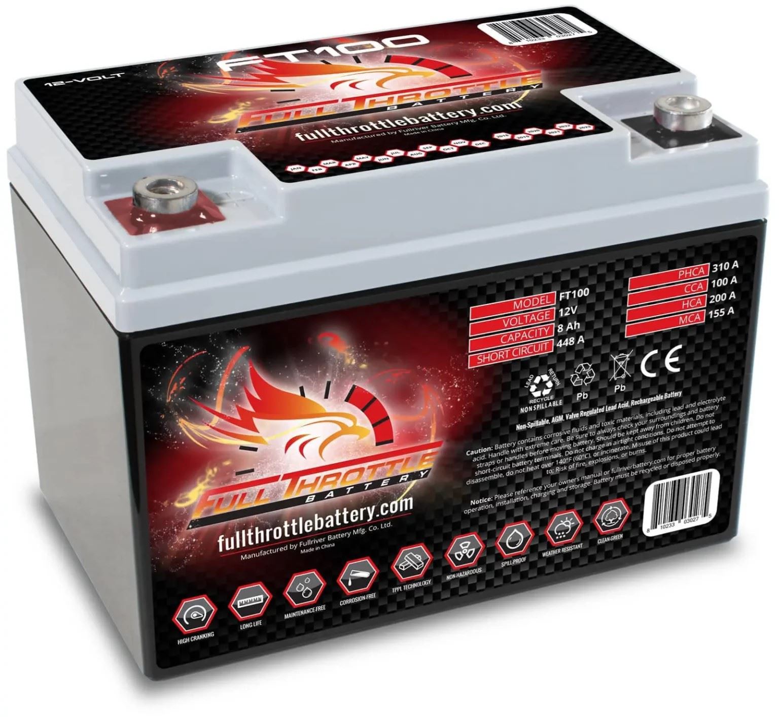 Imagen de Bateria FULLRIVER HC8 Alto Arranque 