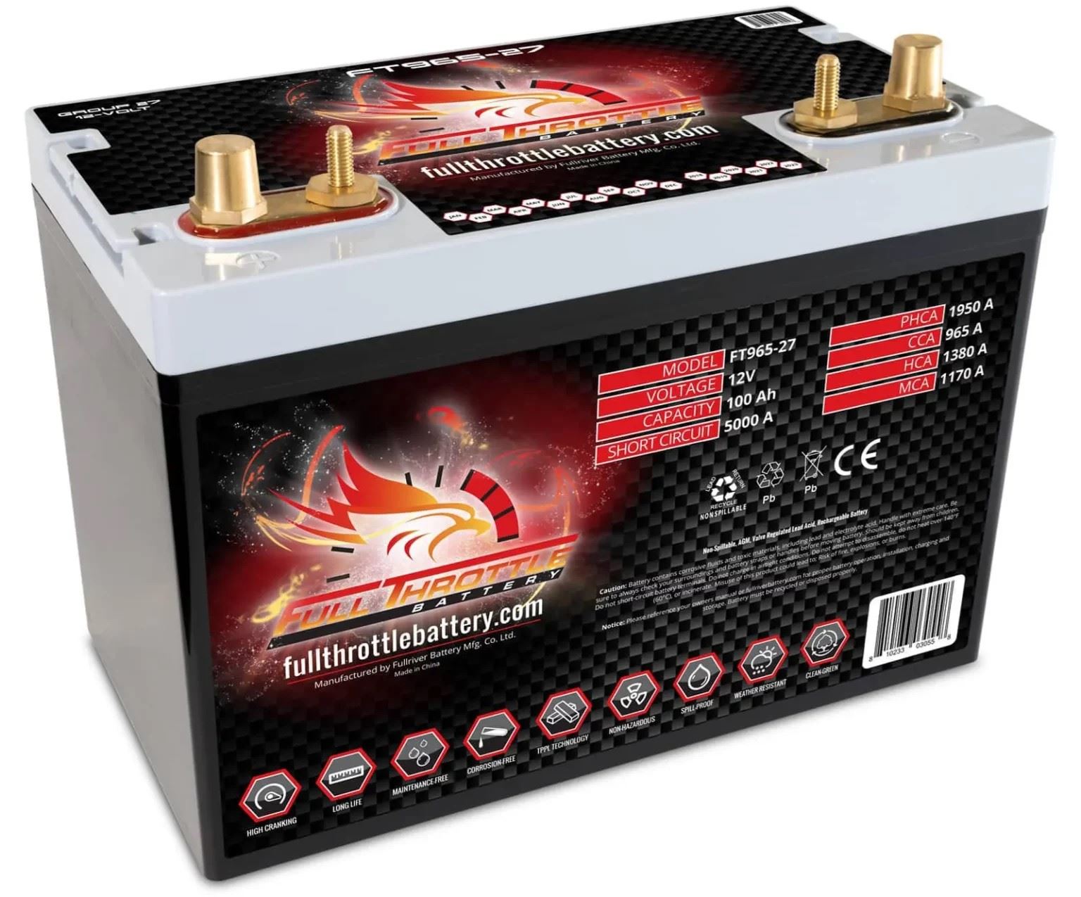 Imagen de Bateria FULLRIVER HC100 Alto Arranque 