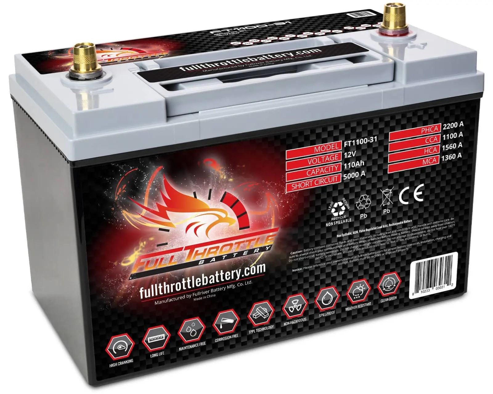 Imagen de Bateria FULLRIVER HC110 ST Alto Arranque 