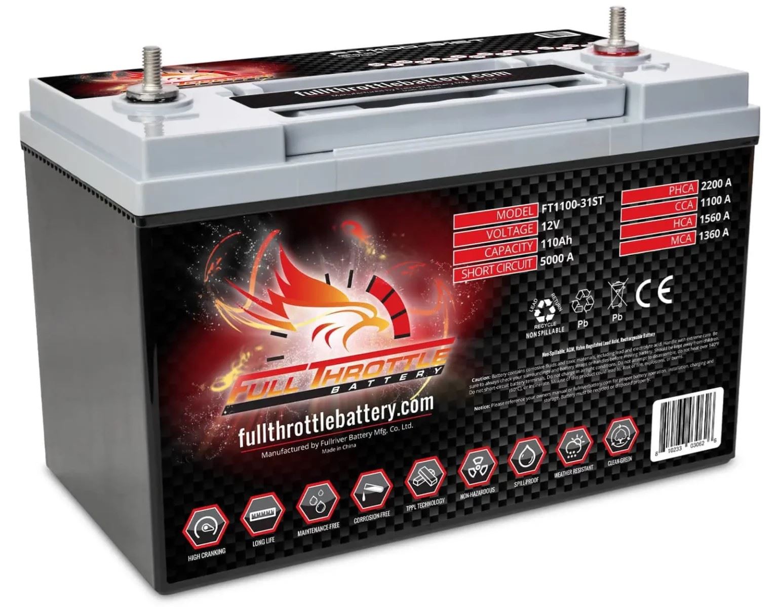 Imagen de Bateria FULLRIVER HC110 ST Alto Arranque 