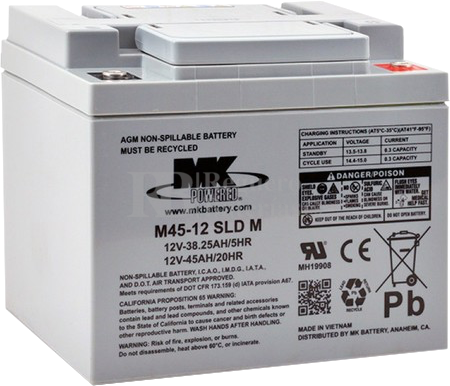 Imagen de Batería MK Powered M45-12 SLD M AGM Ciclica 